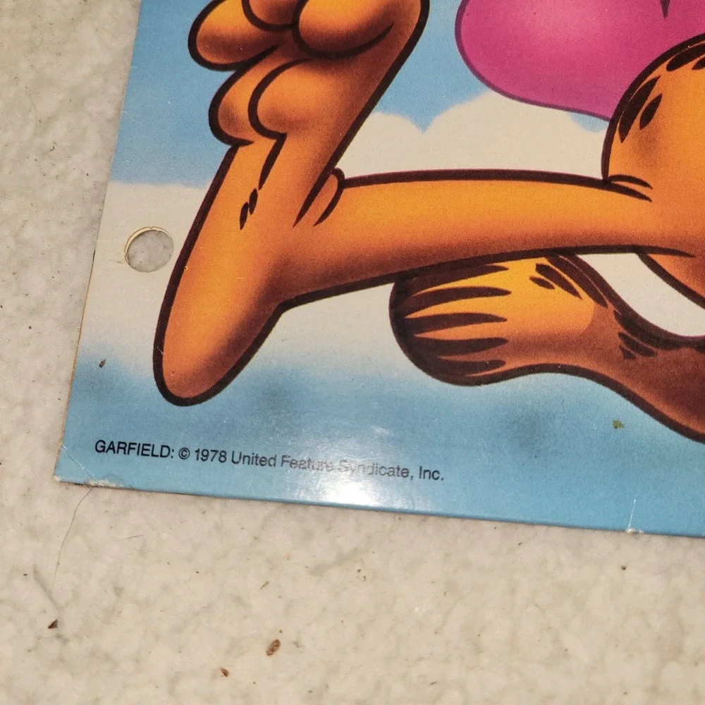 Vintage‎ 1978 Garfield Folder Portfolio Mead 12x9 School Supplies Jim Davis